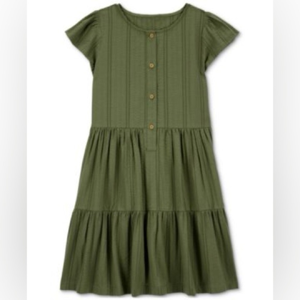Carter's Green Cotton Tiered Sundress